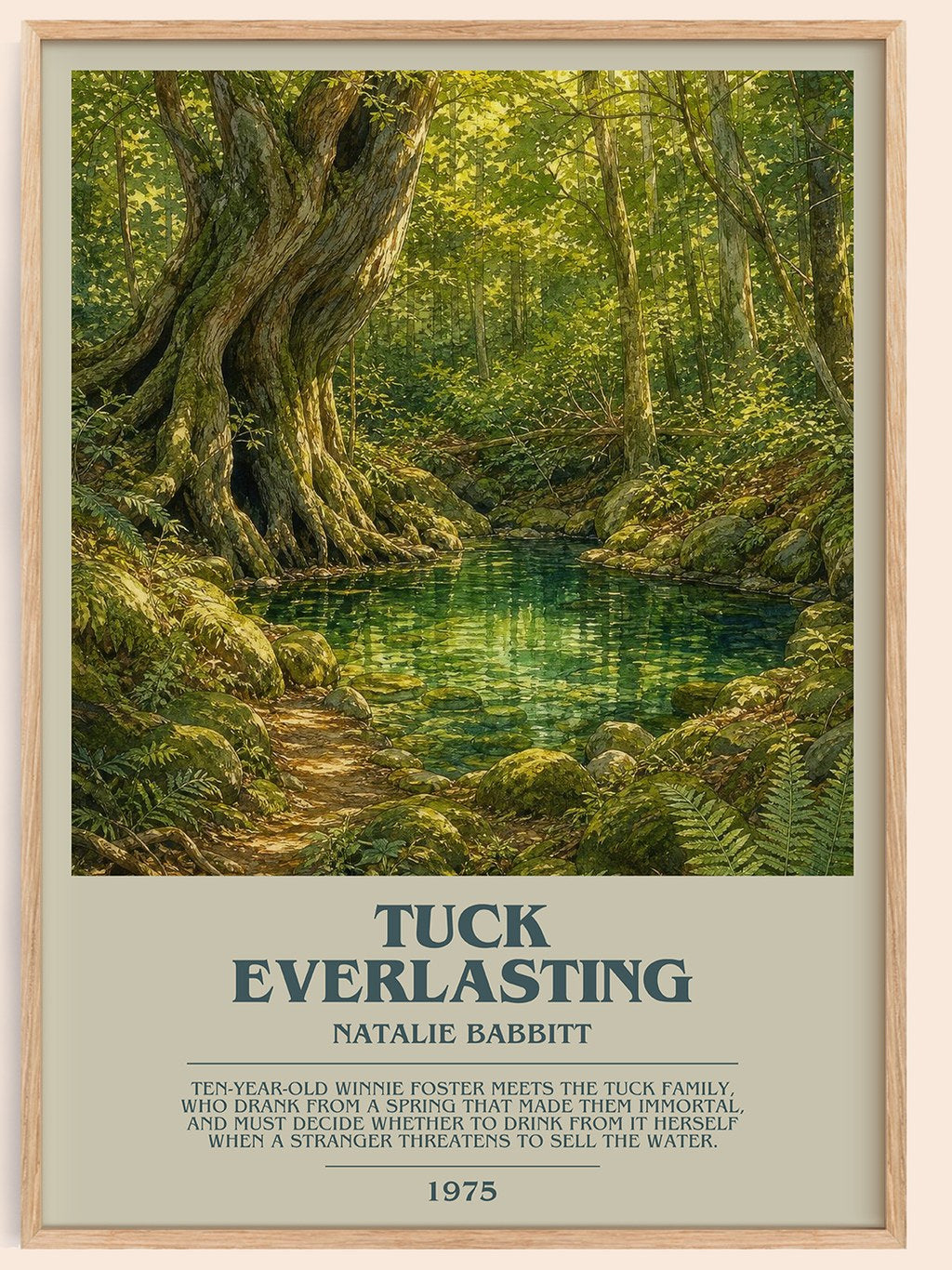 Tuck Everlasting Bookish Wall Art by Natalie Babbitt – framed poster
