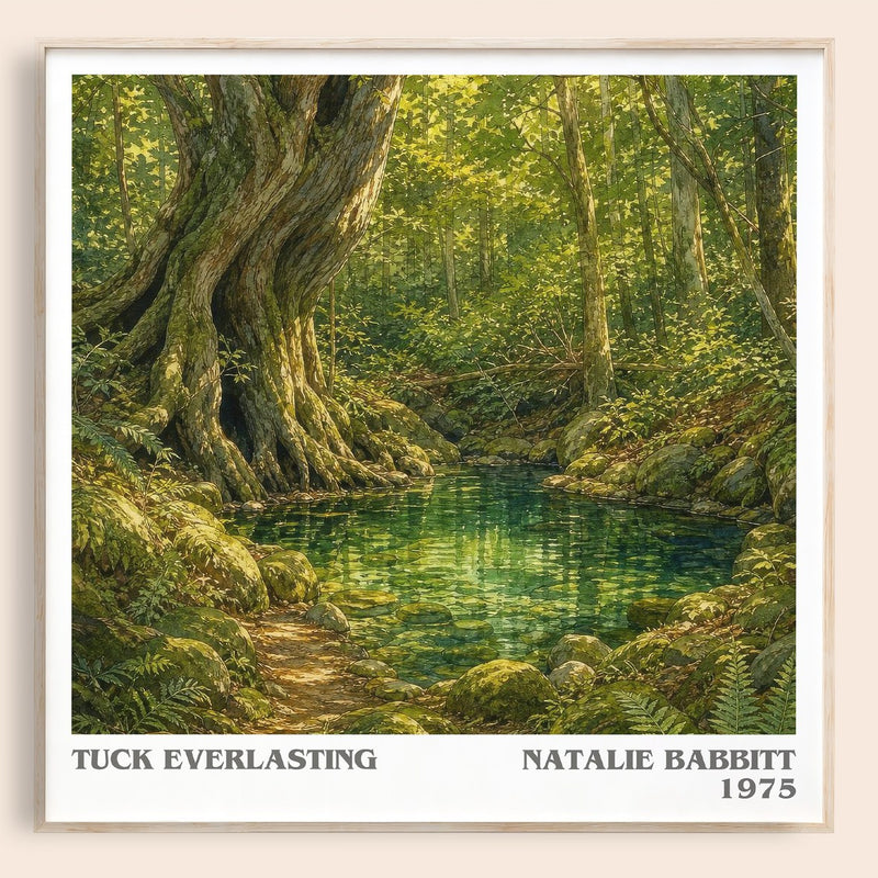 Tuck Everlasting literary book poster by Natalie Babbitt – framed literary art print