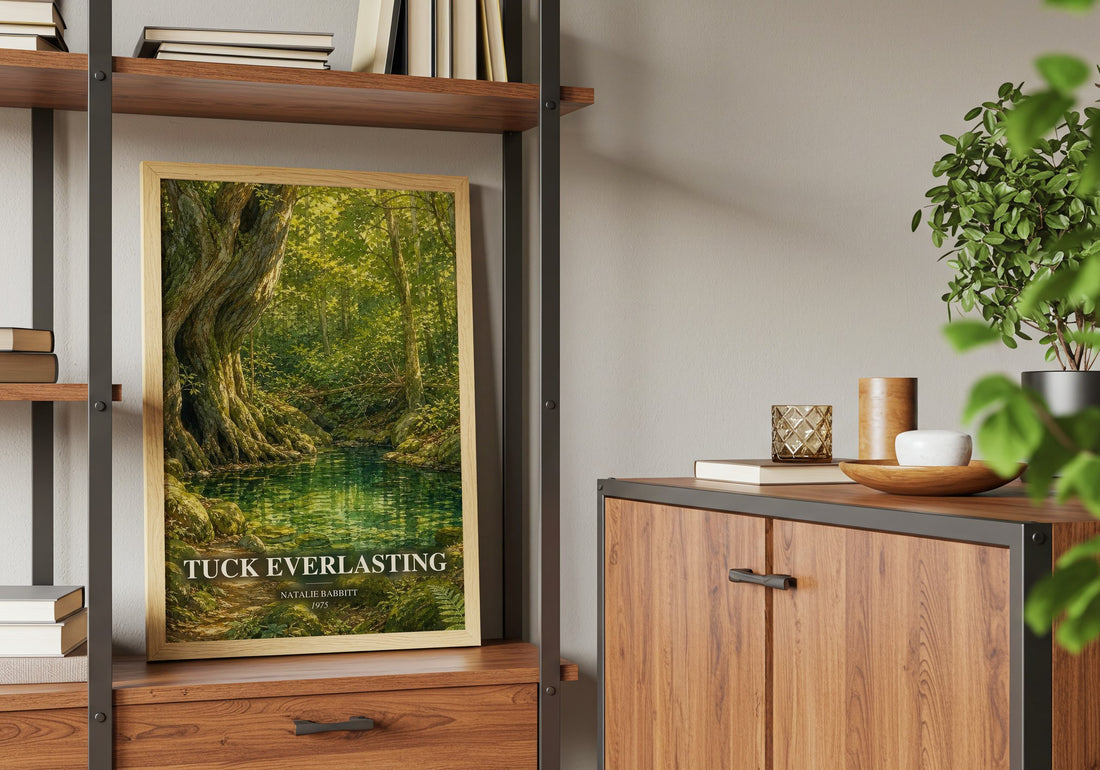 Tuck Everlasting book watercolour illustration paper finish options – matte satin gloss
