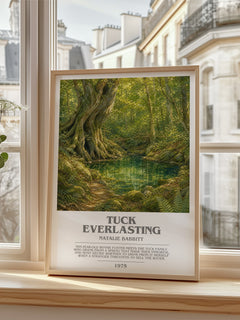 Tuck Everlasting Bookish Wall Art by Natalie Babbitt – framed print by a bright window