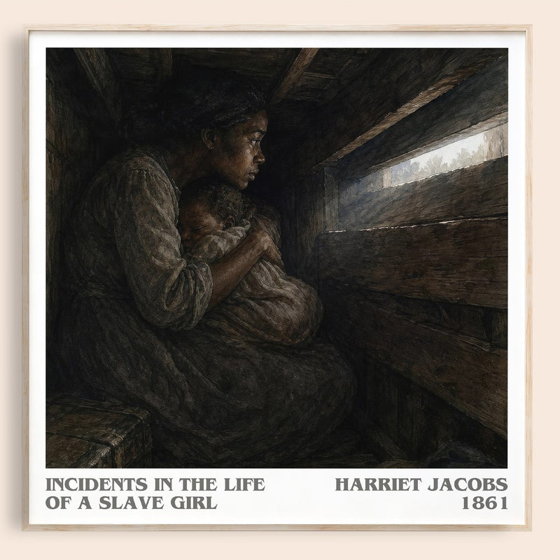Incidents in the Life of a Slave Girl literary book poster by Harriet Jacobs – framed literary art print