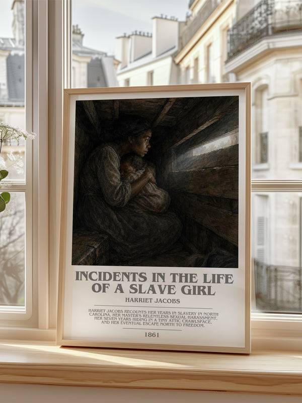 Incidents in the Life of a Slave Girl Bookish Wall Art by H. Jacobs – framed print by a bright window