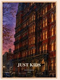 Just Kids watercolour book poster by Patti Smith – framed literary art print