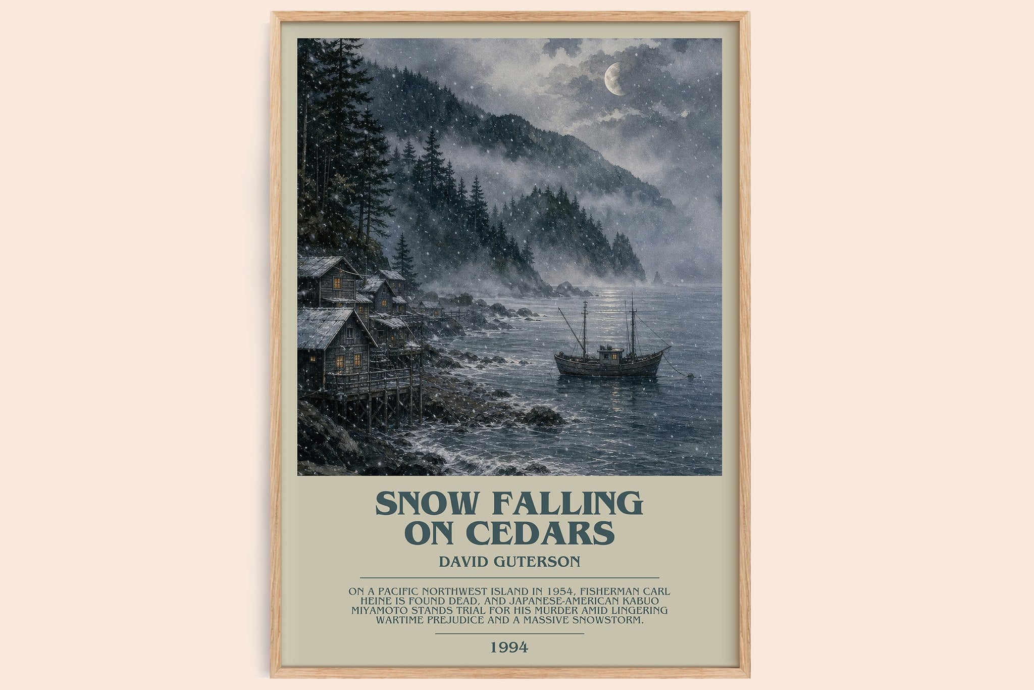 Snow Falling on Cedars Bookish Wall Art by David Guterson