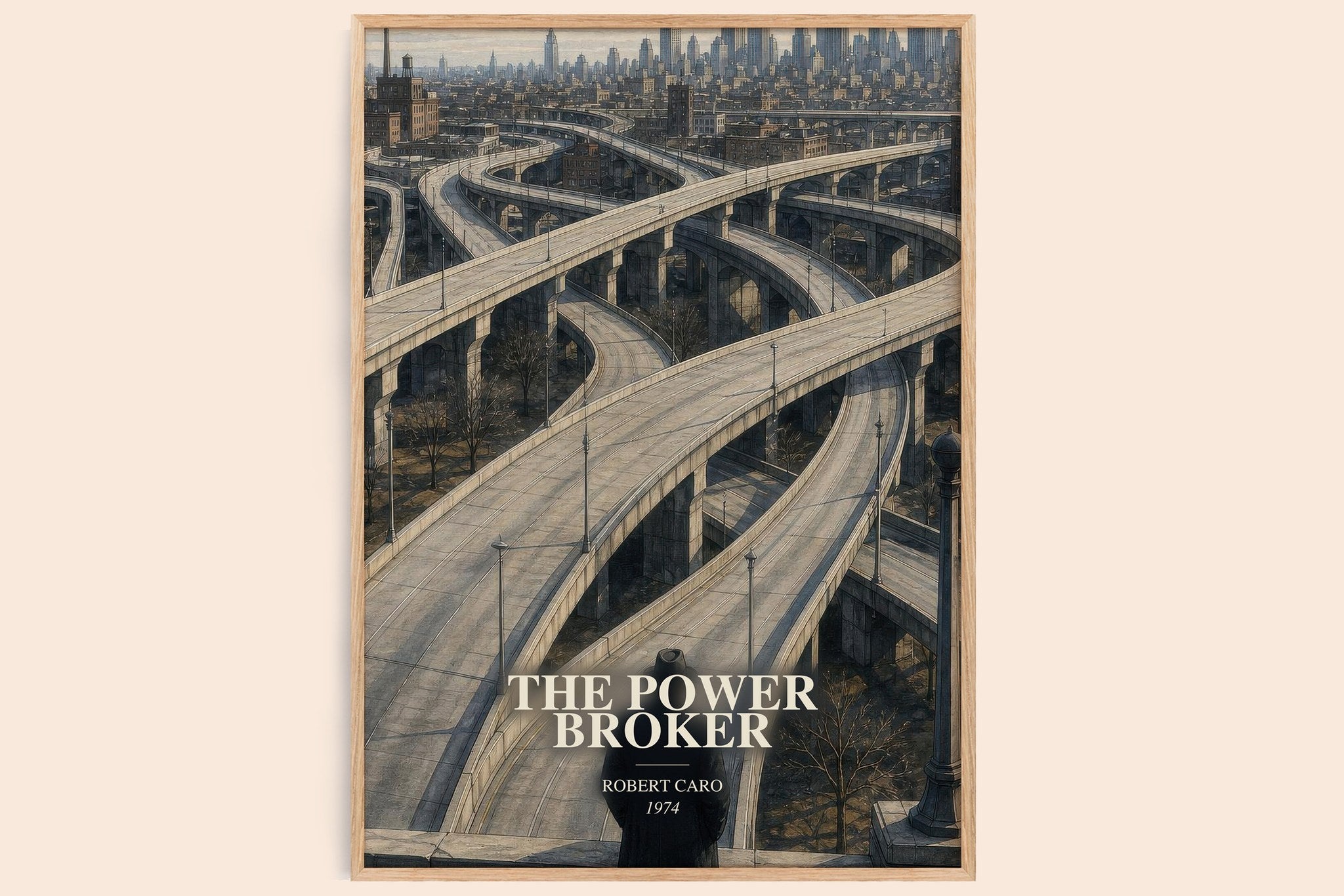 The Power Broker Book Watercolour Illustration by Robert Caro