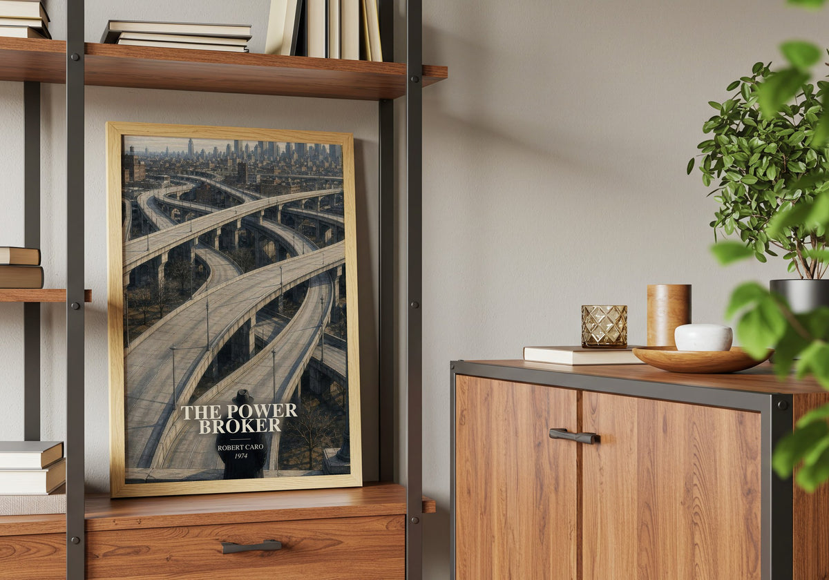 The Power Broker book watercolour illustration paper finish options – matte satin gloss