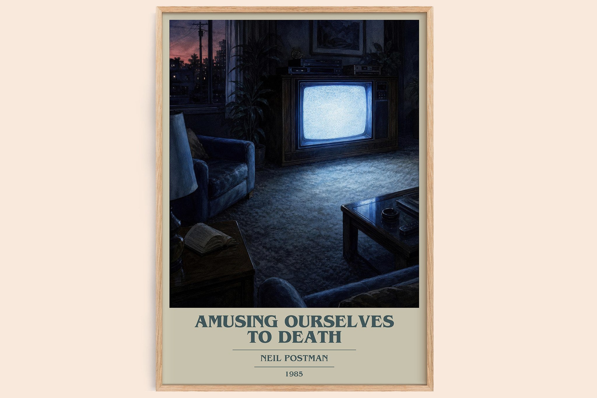 Amusing Ourselves To Death Book Cover Poster by Neil Postman