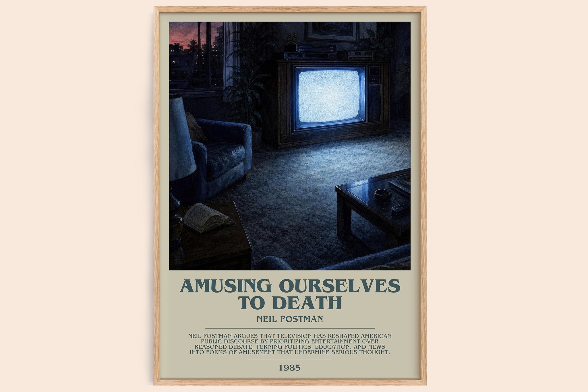 Amusing Ourselves To Death Bookish Wall Art by Neil Postman