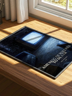 Amusing Ourselves To Death watercolour book poster framed on wall – __new__:educational wall art