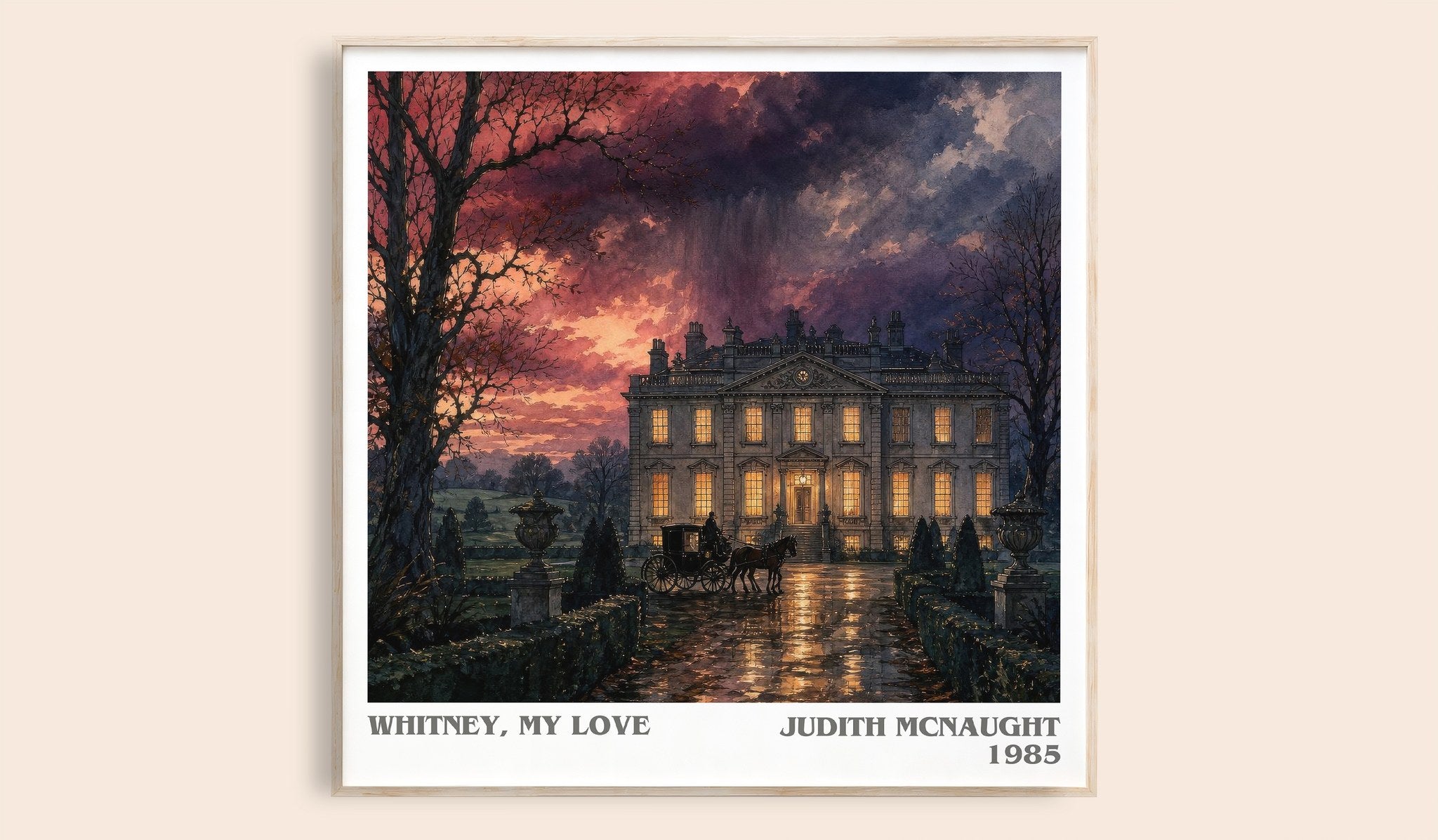 Whitney, My Love Literary Art Print by Judith McNaught