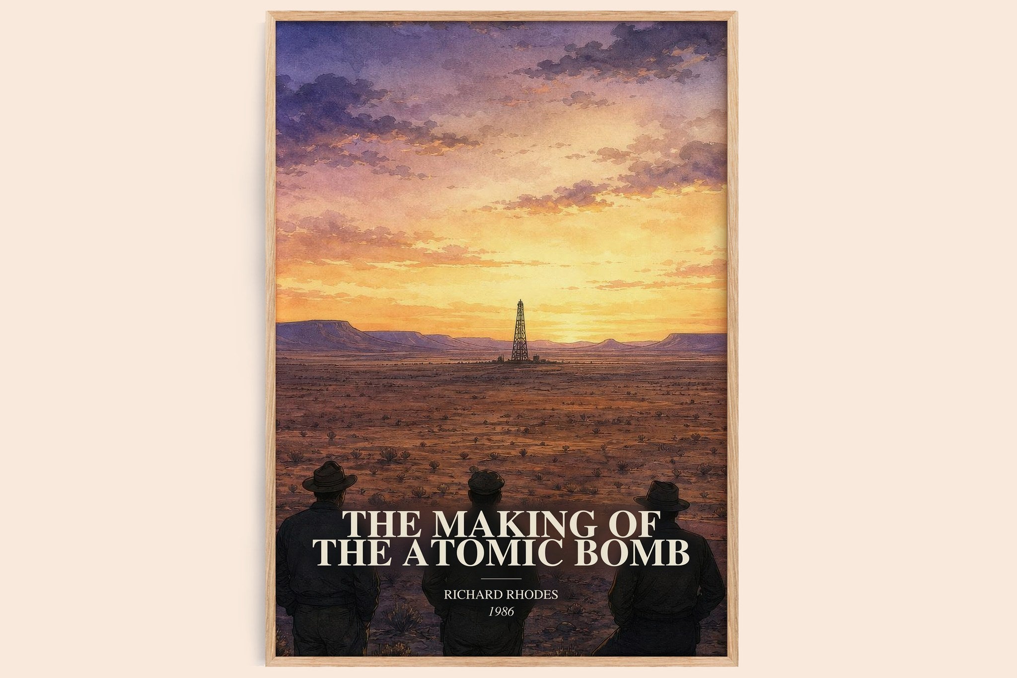 Making of the Atomic Bomb Book Watercolour Illustration by R. Rhodes
