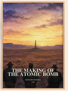 The Making of the Atomic Bomb watercolour book poster by Richard Rhodes – framed literary art print