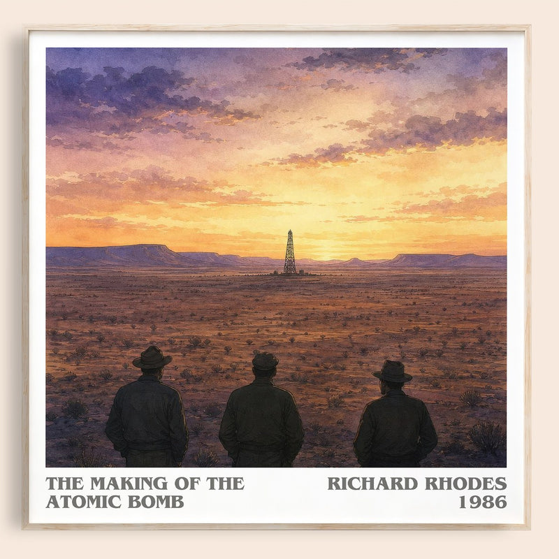 The Making of the Atomic Bomb literary book poster by Richard Rhodes – framed literary art print