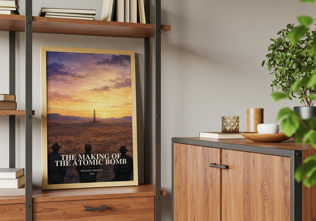The Making of the Atomic Bomb book watercolour illustration paper finish options – matte satin gloss
