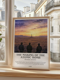 The Making of the Atomic Bomb Bookish Wall Art by Richard Rhodes – framed print by a bright window