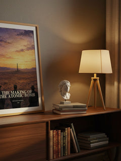 The Making of the Atomic Bomb watercolour print on bookshelf – Richard Rhodes fan gift