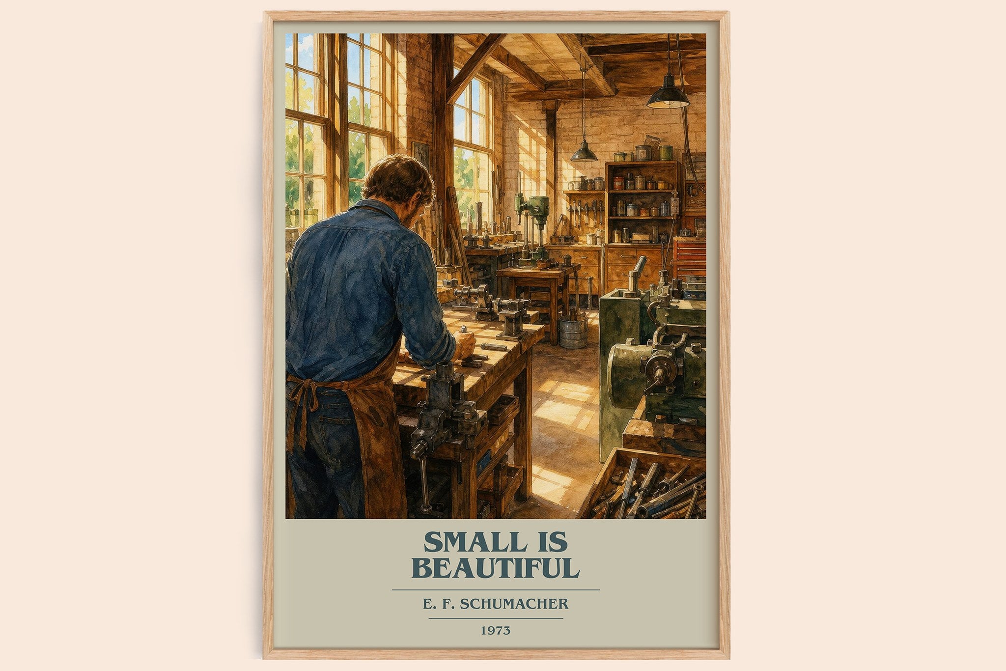 Small Is Beautiful Book Cover Poster by E. F. Schumacher