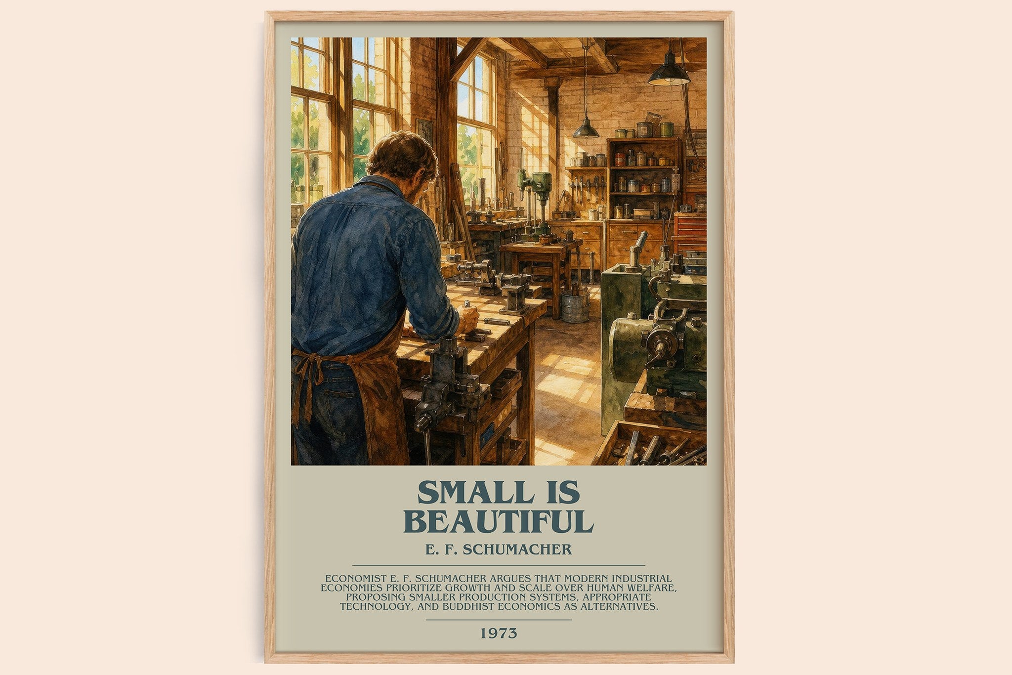 Small Is Beautiful Bookish Wall Art by E. F. Schumacher