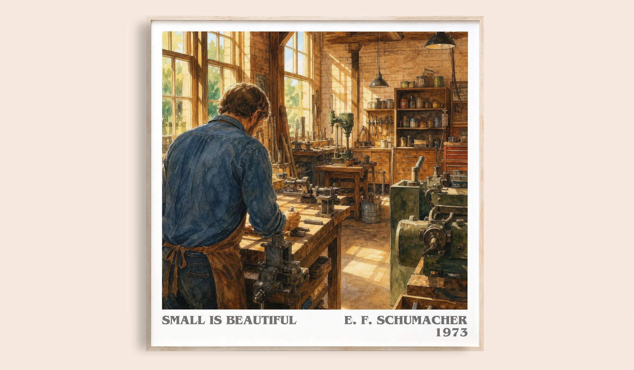 Small Is Beautiful Literary Art Print by E. F. Schumacher
