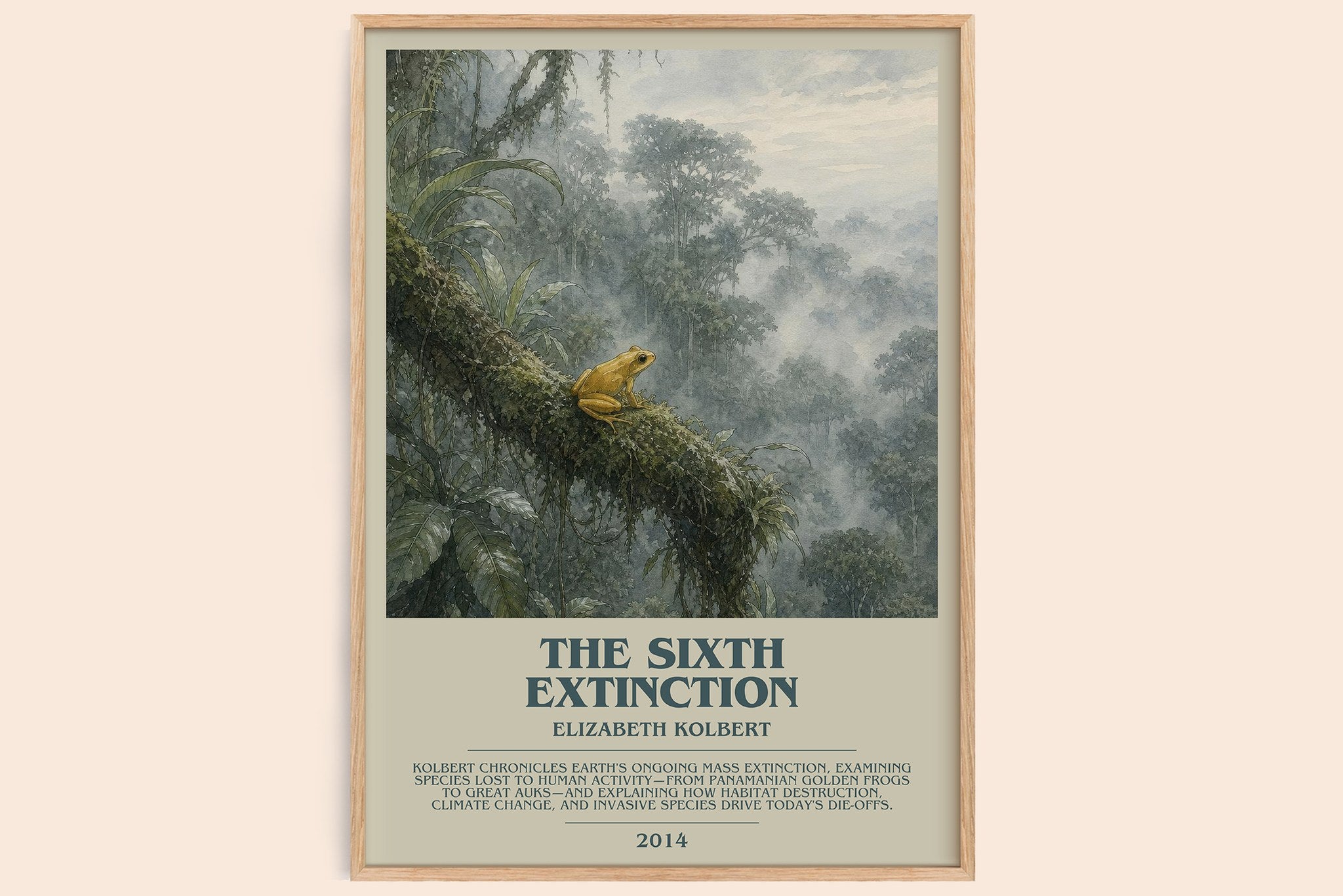 The Sixth Extinction Bookish Wall Art by Elizabeth Kolbert