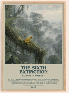 The Sixth Extinction Bookish Wall Art by Elizabeth Kolbert – framed poster