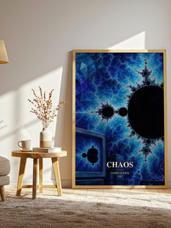Chaos watercolour print in frame leaning in hallway – non fiction wall art