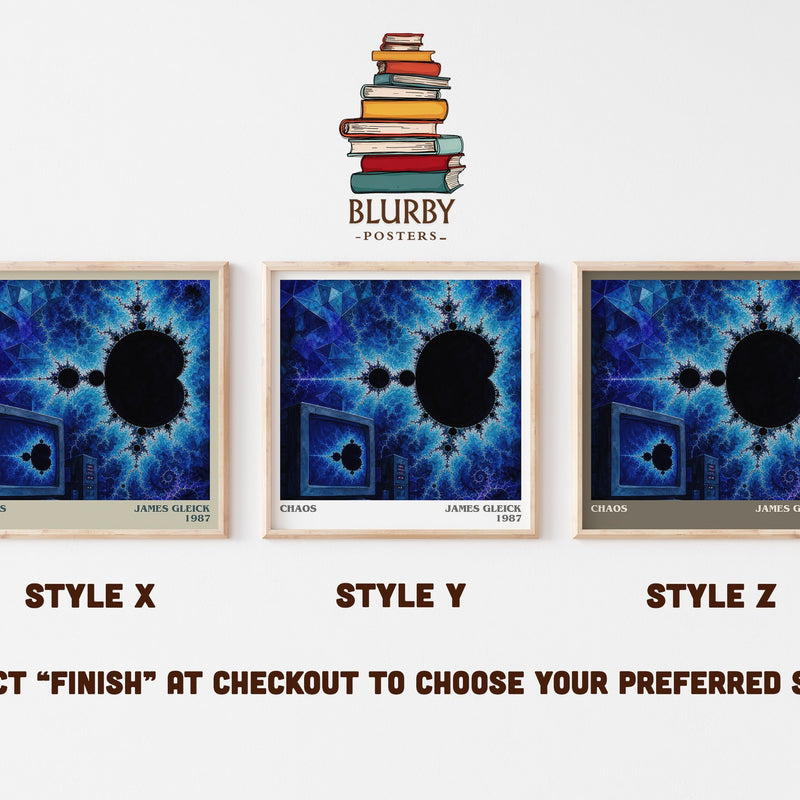 Chaos literary print in frame leaning in hallway – non fiction wall art