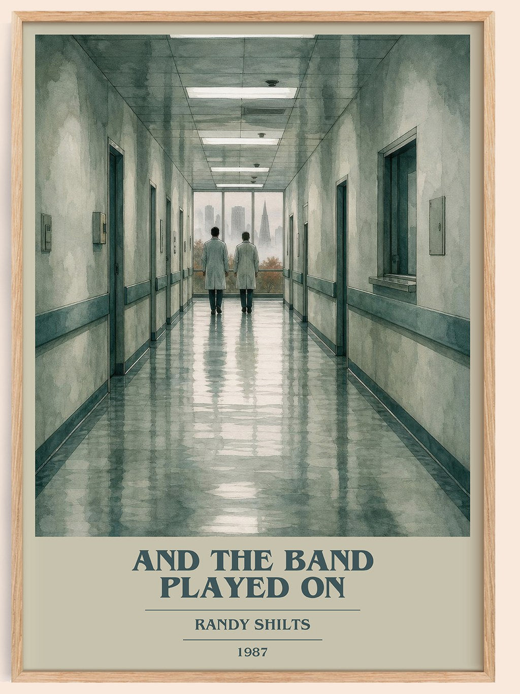 And the Band Played On book cover book poster by Randy Shilts – framed literary art print