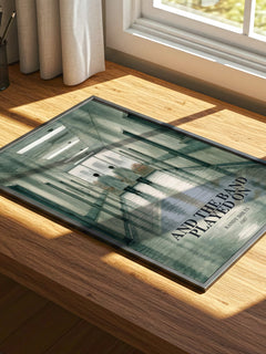 And the Band Played On watercolour book poster framed on wall – non fiction wall art