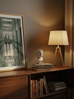 And the Band Played On watercolour print on bookshelf – Randy Shilts fan gift