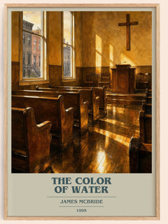 The Color of Water book cover book poster by James McBride – framed literary art print