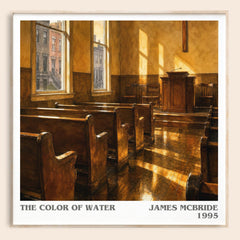 The Color of Water literary book poster by James McBride – framed literary art print