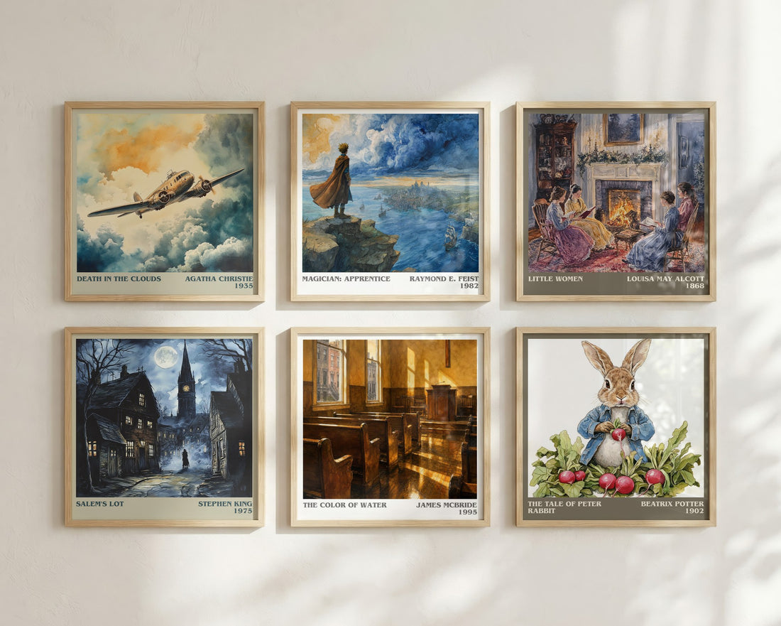 The Color of Water literary print in frame leaning in hallway – memoir wall art