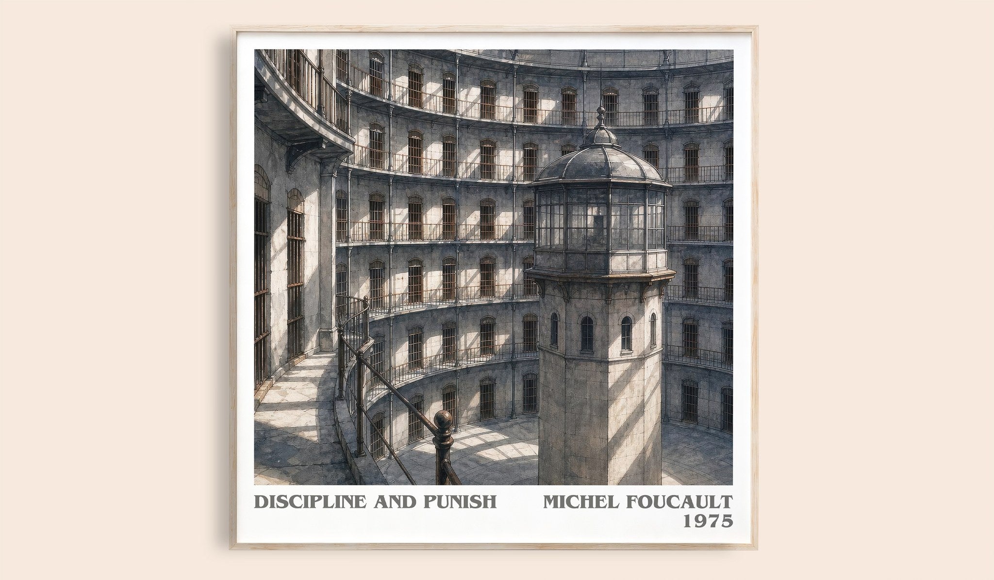 Discipline and Punish Literary Art Print by Michel Foucault
