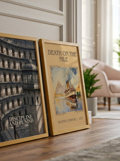 Discipline and Punish watercolour print framed by window – literary home decor