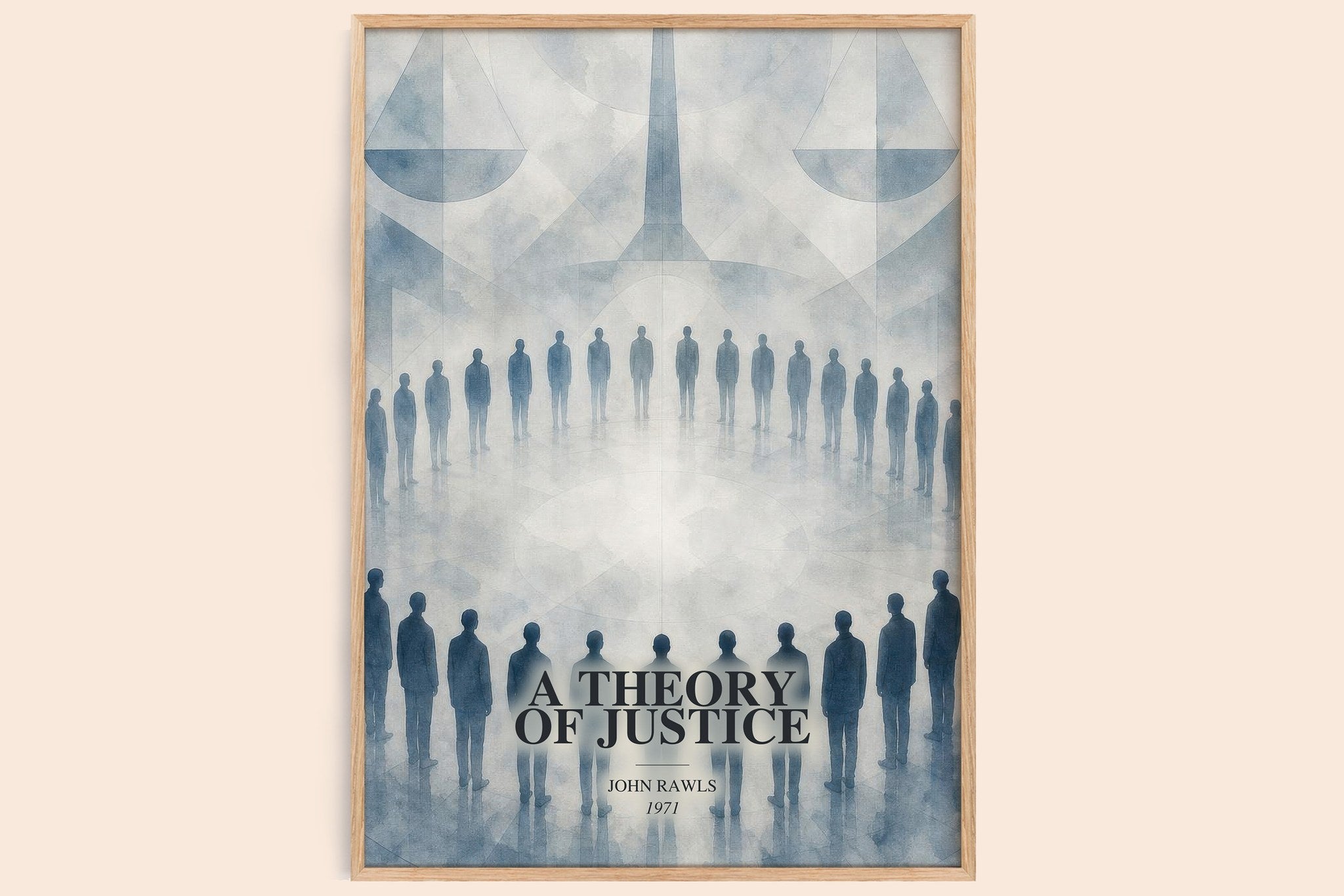 A Theory of Justice Book Watercolour Illustration by John Rawls
