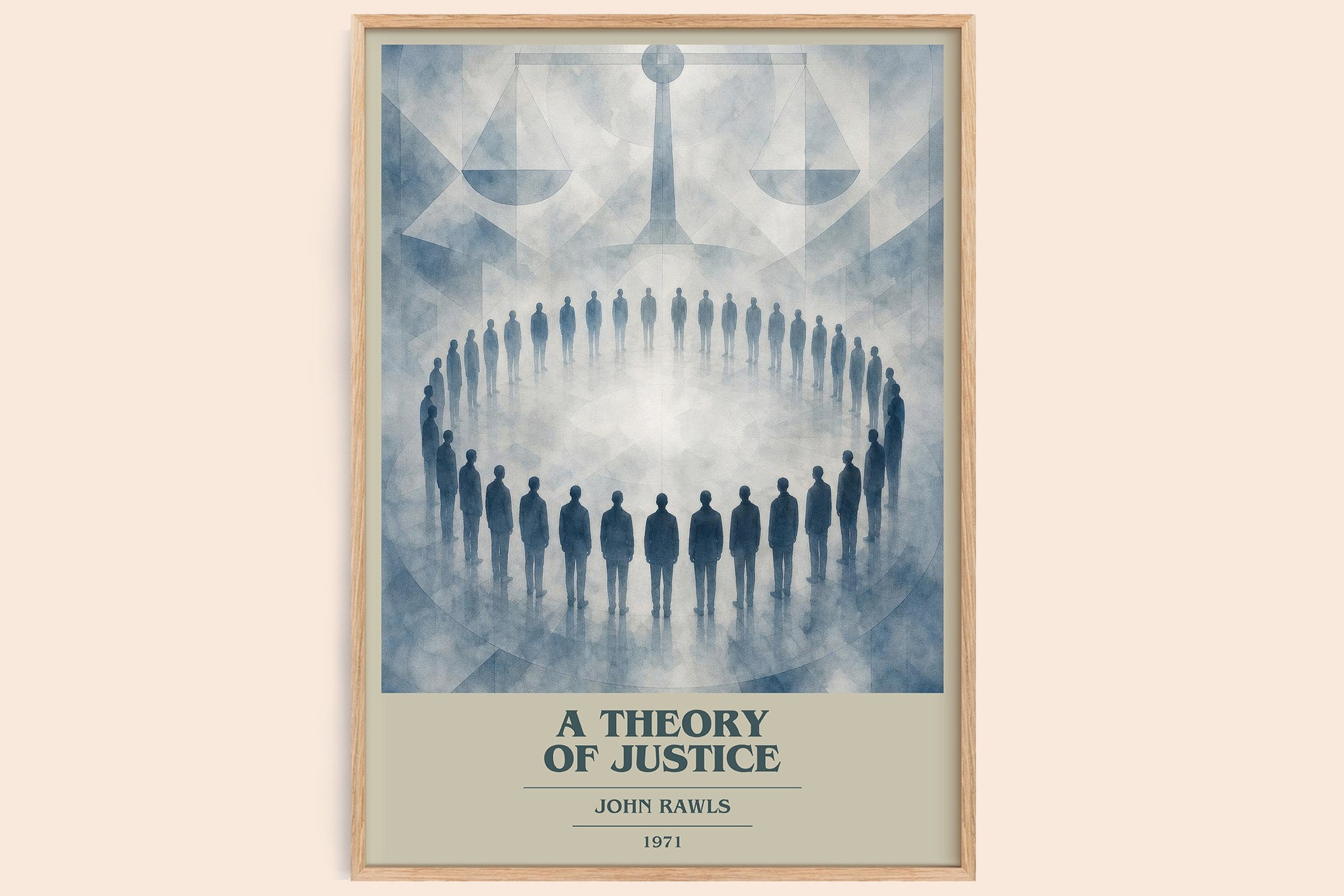 A Theory of Justice Book Cover Poster by John Rawls