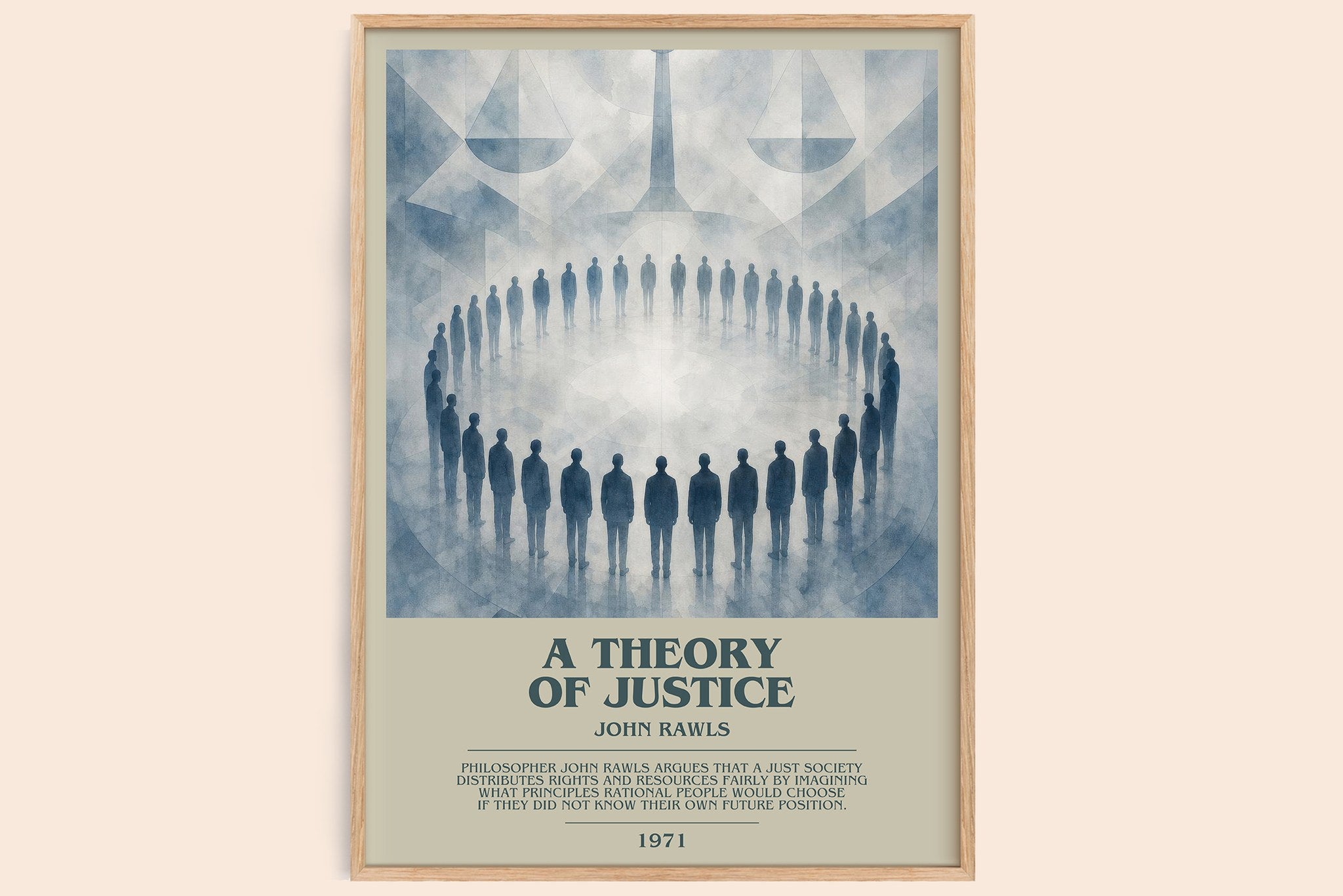 A Theory of Justice Bookish Wall Art by John Rawls