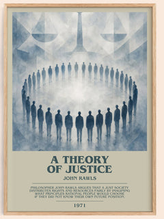 A Theory of Justice Bookish Wall Art by John Rawls – framed poster