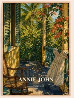 Annie John watercolour book poster by Jamaica Kincaid – framed literary art print