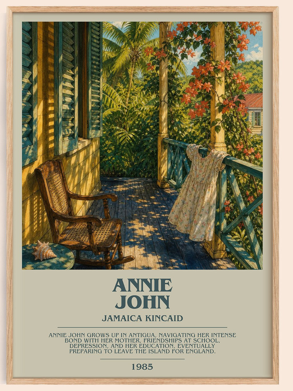 Annie John Bookish Wall Art by Jamaica Kincaid – framed poster
