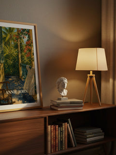 Annie John watercolour print on bookshelf – Jamaica Kincaid fan gift