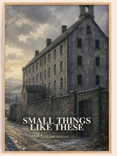 Small Things Like These watercolour book poster by Claire Keegan – framed literary art print