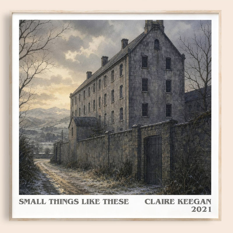 Small Things Like These literary book poster by Claire Keegan – framed literary art print