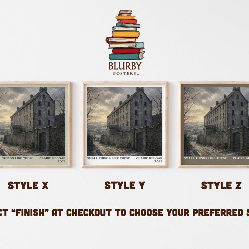 Small Things Like These literary print in frame leaning in hallway – literary fiction wall art