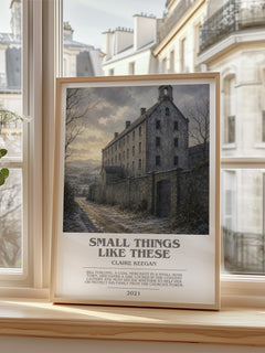 Small Things Like These Bookish Wall Art by Claire Keegan – framed print by a bright window