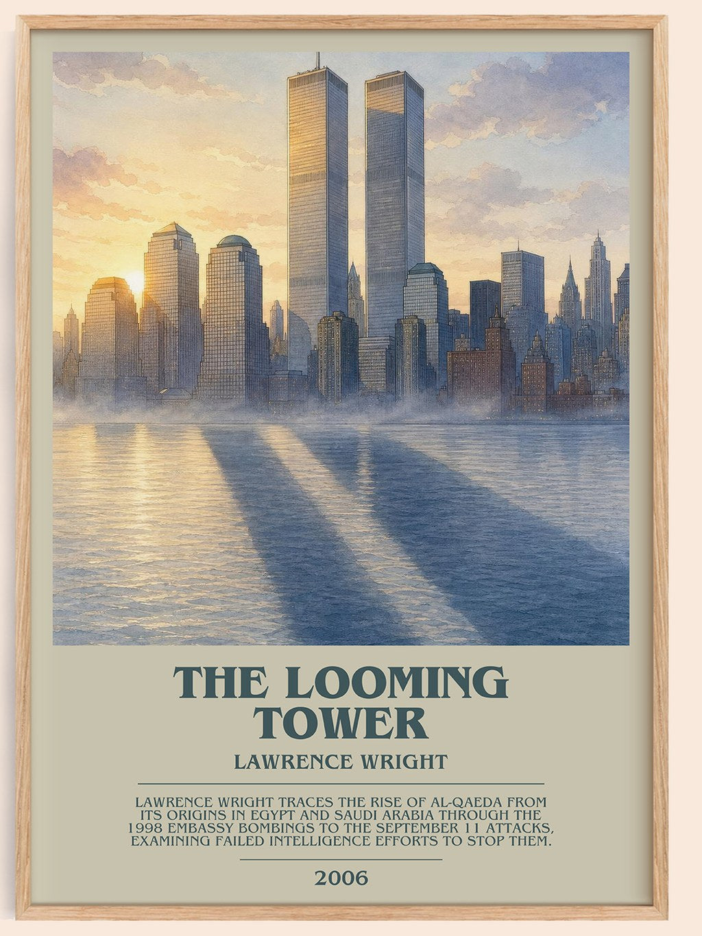 The Looming Tower Bookish Wall Art by Lawrence Wright – framed poster