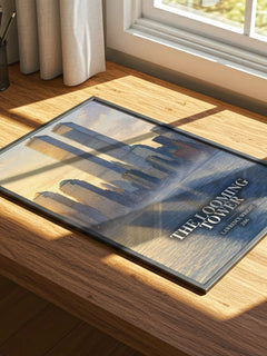 The Looming Tower watercolour book poster framed on wall – non fiction wall art