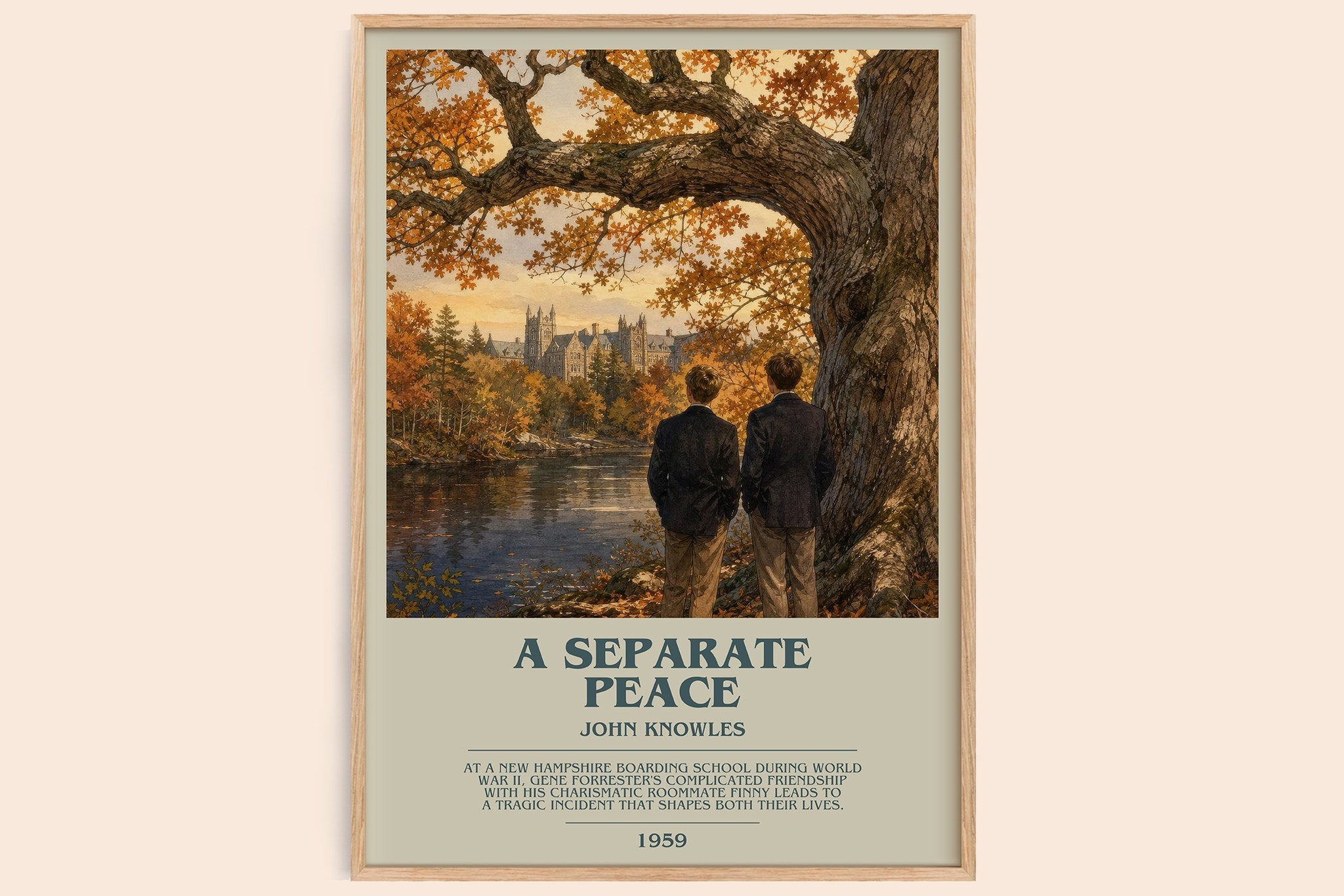 A Separate Peace Bookish Wall Art by John Knowles