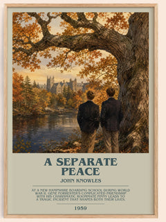 A Separate Peace Bookish Wall Art by John Knowles – framed poster